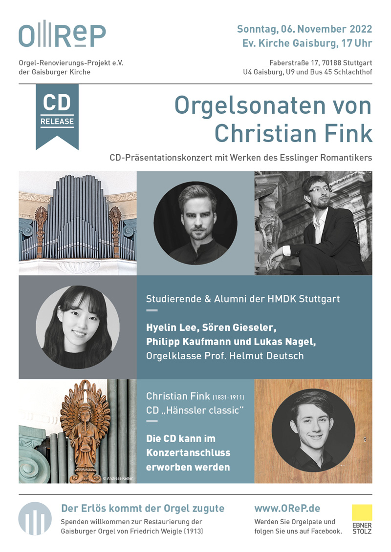Plakat des Konzert des OReP e.V.: Orgelsonaten
